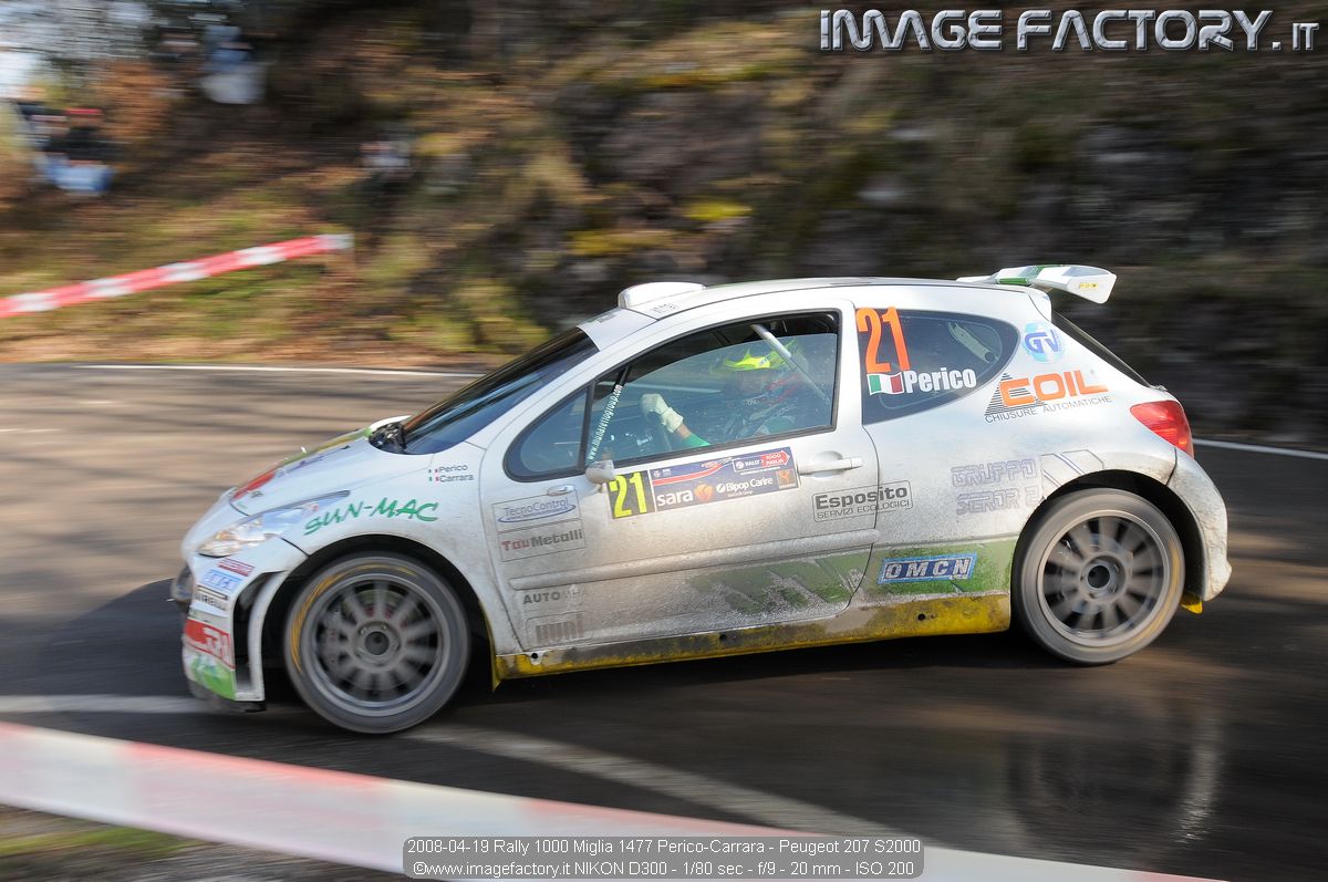 2008-04-19 Rally 1000 Miglia 1477 Perico-Carrara - Peugeot 207 S2000